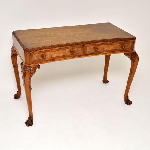 Antique Burr Walnut Queen Anne Style Console Server Table (1 of 10) Antique Burr Walnut Queen Anne Style Console Server Table (1 of 10)