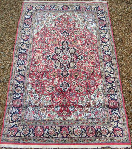 Antique Fine Silk Carpet (1 of 7) Antique Fine Silk Carpet (1 of 7)