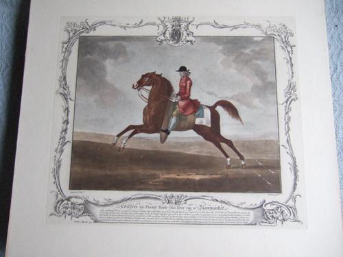 18th century etching of "Childers the Fleetest Horse that Ever run at Newmarket" by Houston after Seymour (1 of 5)