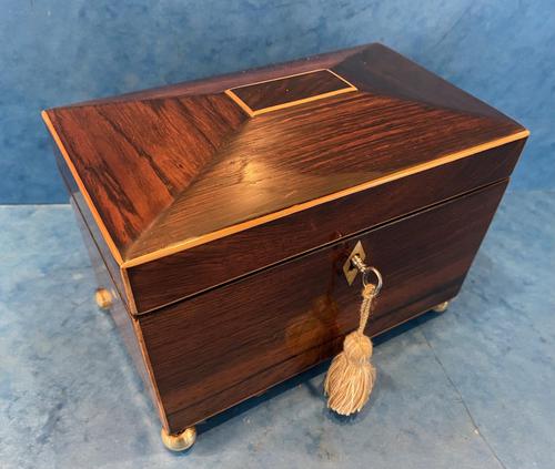 Georgian Rosewood Twin Section Tea Caddy (1 of 32)