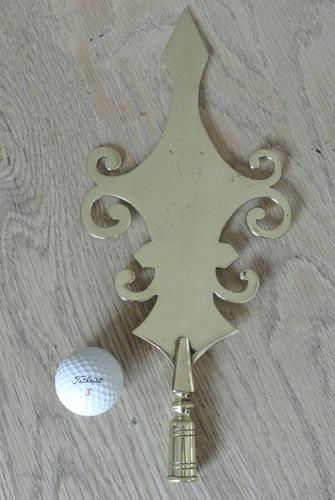 Fine Large 19th Century West Country Brass Friendly Society Tip Staff Society Staff Head 13" (1 of 6)