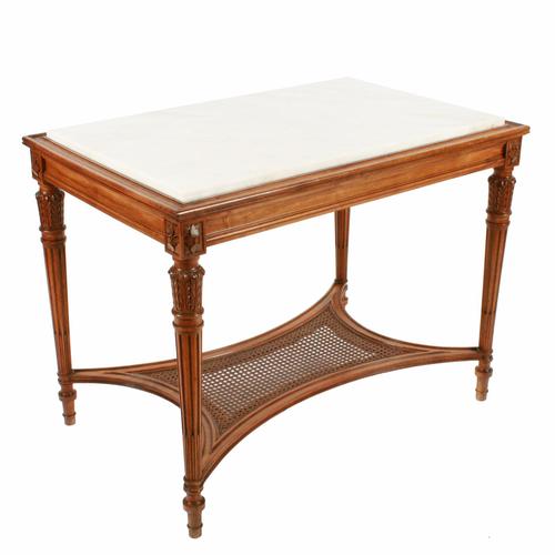 Walnut Marble Top Side Table (1 of 8) Walnut Marble Top Side Table (1 of 8)