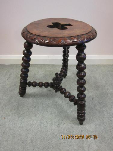 Bobbin Turned Oak Stool (1 of 5)