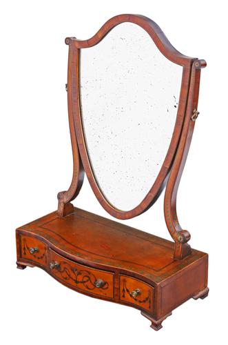 Georgian C1820 satinwood dressing table swing mirror (1 of 7) Georgian C1820 satinwood dressing table swing mirror (1 of 7)