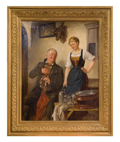 Oil on Canvas - Signed "Stieler" (1 of 7) Oil on Canvas - Signed "Stieler" (1 of 7)