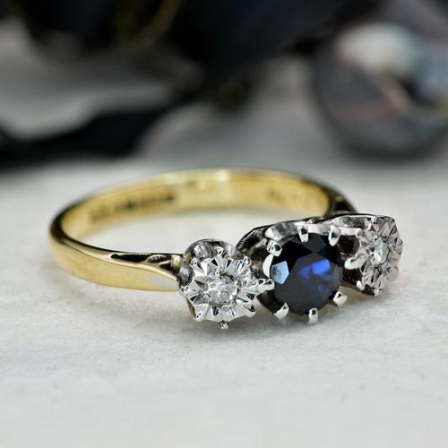 The Vintage 1978 Sapphire & Single Cut Diamond Ring (1 of 7) The Vintage 1978 Sapphire & Single Cut Diamond Ring (1 of 7)