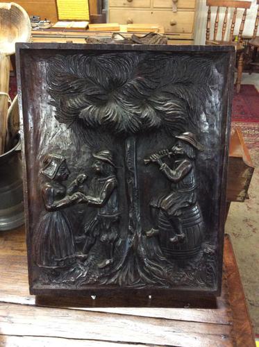 Early 19th Century Deeply Carved Oak Panel (1 of 2)