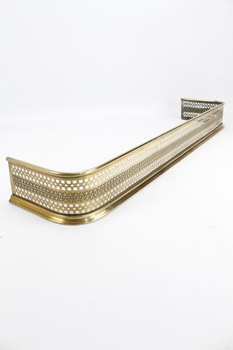 Long 4ft6 Antique Victorian Pierced Brass Fire Fender (1 of 13) Long 4ft6 Antique Victorian Pierced Brass Fire Fender (1 of 13)