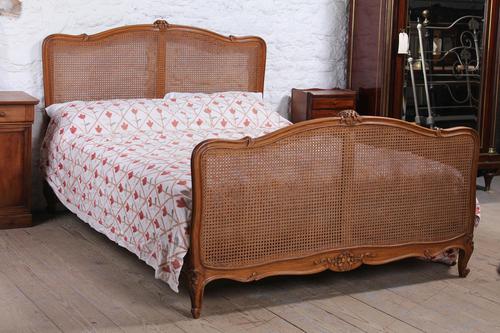 King Size Louis XV Style Caned Bed (1 of 9)