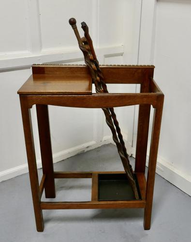A Golden Oak Hall Table Stick Stand, (1 of 7) A Golden Oak Hall Table Stick Stand, (1 of 7)