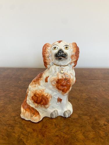 Antique Victorian Staffordshire Spaniel Seated Dog (1 of 4) Antique Victorian Staffordshire Spaniel Seated Dog (1 of 4)