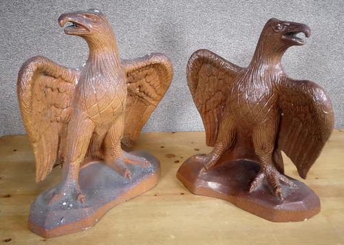 Pair of Salt Glazed Eagles c.1910 (1 of 11)