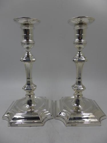 Antique Pair of Large Silver Candlesticks Sheffield 1904 (1 of 7) Antique Pair of Large Silver Candlesticks Sheffield 1904 (1 of 7)