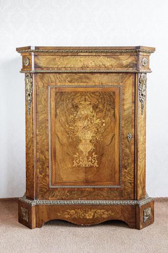 English Burr Walnut Cabinet with Marquetry Detail (1 of 9) English Burr Walnut Cabinet with Marquetry Detail (1 of 9)