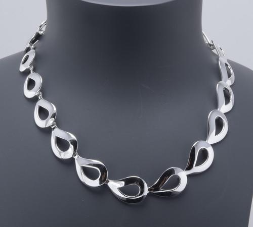 Danish Sterling Silver Necklace. 1970s. By Randers Silver (1 of 4)