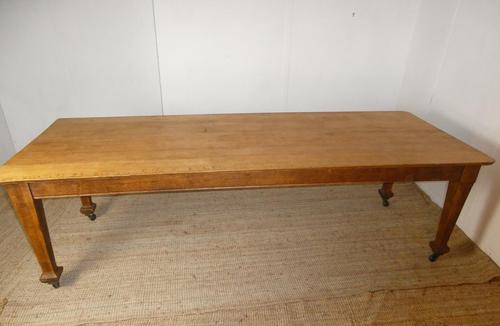 19th Century Large Light Oak Table (1 of 8)