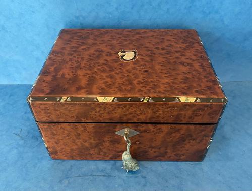 Victorian Burr Cedar Jewellery Box (1 of 11)