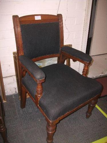 Large Throne Chair on Turned Supports (1 of 2)