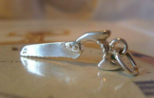 Vintage Pocket Watch Chain Fob 1970s Solid Silver Large Carpenters Saw Fob (1 of 9) Vintage Pocket Watch Chain Fob 1970s Solid Silver Large Carpenters Saw Fob (1 of 9)