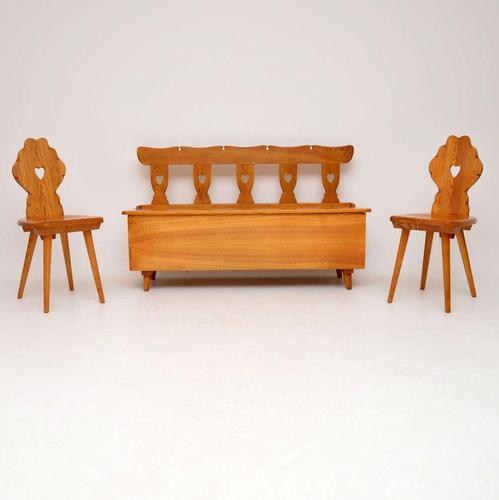 1950’s Vintage Solid Elm Pair of Side Chairs & Bench (1 of 12) 1950’s Vintage Solid Elm Pair of Side Chairs & Bench (1 of 12)