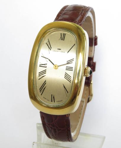 1980s Unisex Jaquet Droz Curvex Wrist Watch (1 of 5)