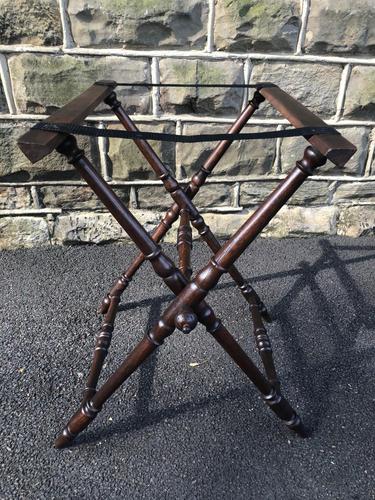 Antique Oak Butlers Tray Stand (1 of 5)