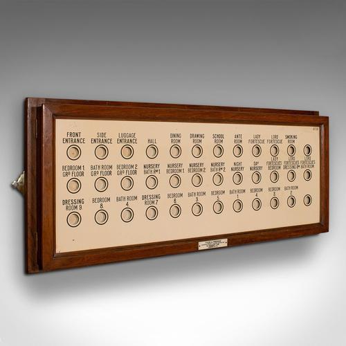 Large Antique Country House Butler's Bell Board, English, Room Panel, Victorian (1 of 11)