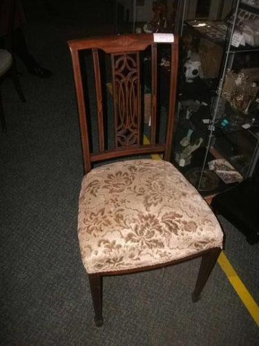 Edwardian Mahogany Inlaid Bedroom Chair (1 of 2)