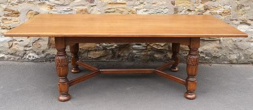 Large Oak Refectory Dining Table - Seats 8 (1 of 8) Large Oak Refectory Dining Table - Seats 8 (1 of 8)