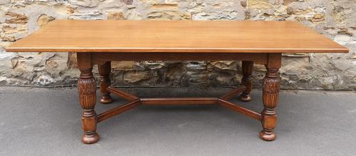 Large Oak Refectory Dining Table - Seats 8 (1 of 8)