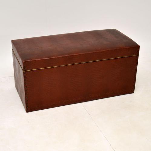 Vintage Faux Crocodile Skin Blanket Chest / Ottoman (1 of 12) Vintage Faux Crocodile Skin Blanket Chest / Ottoman (1 of 12)