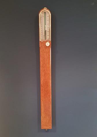 Antique Polished Oak Miner's Stick Barometer (1 of 9)