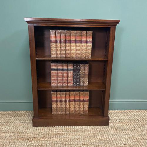 Victorian Mahogany Antique Open Bookcase (1 of 5)