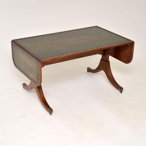 Antique Regency Style Mahogany & Leather Drop Leaf Coffee Table (1 of 7) Antique Regency Style Mahogany & Leather Drop Leaf Coffee Table (1 of 7)