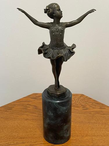 Charming German Art Deco Style Bronze Sculpture Dancing Young Ballerina Girl (1 of 24) Charming German Art Deco Style Bronze Sculpture Dancing Young Ballerina Girl (1 of 24)