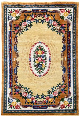 Vintage Chinese Silk Carpet 2.43m x 1.59m (1 of 11) Vintage Chinese Silk Carpet 2.43m x 1.59m (1 of 11)