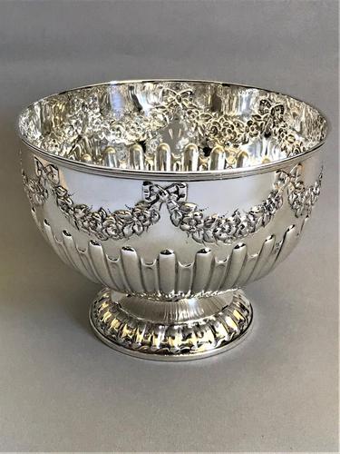 Superb Edwardian Silver Rose Bowl (1 of 6)