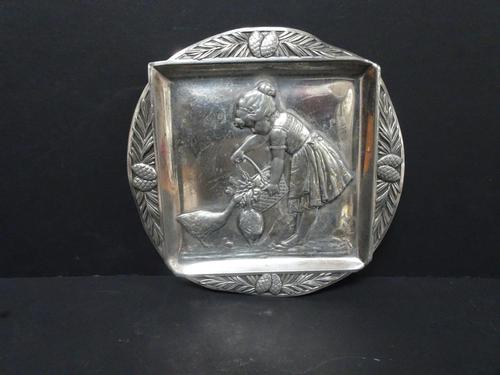 WMF Silvered Pewter Card Tray c.1900 (1 of 6)