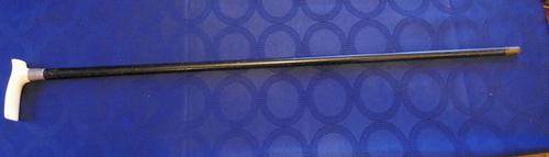 Long Bone Handled Silver Ebonised Walking Stick (1 of 4) Long Bone Handled Silver Ebonised Walking Stick (1 of 4)