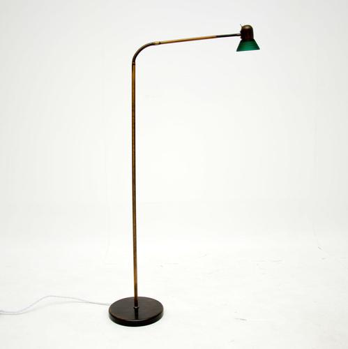 1970's Vintage Brass & Glass Reading Lamp (1 of 7)