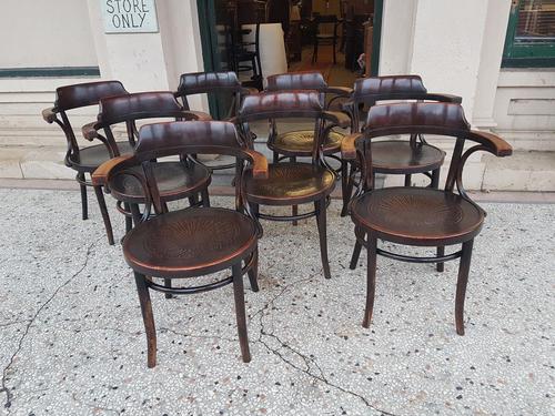 Set of  Eight Antique Bentwood Armchairs (1 of 4)