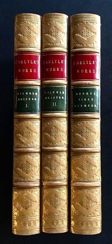 1871 Works of Thomas Carlyle  3 X Fine Leather Bindings (1 of 5)