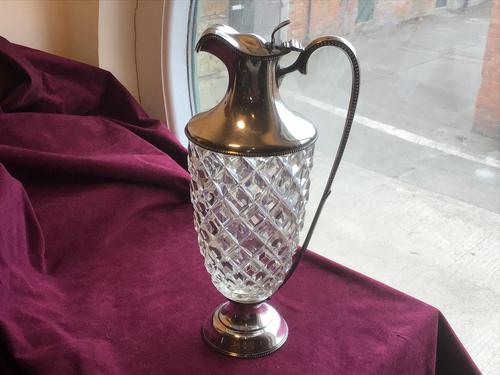 Excellent Silver/Glass Claret Jug (1 of 9)