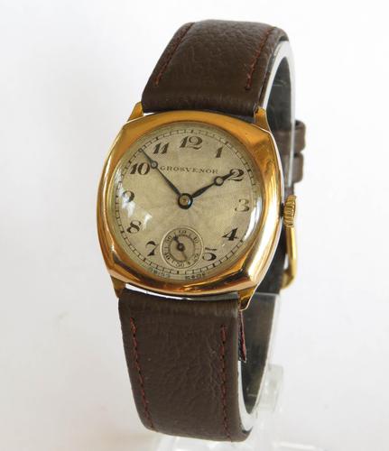 Mid-size 9ct Gold Grosvenor Wrist Watch (1 of 6) Mid-size 9ct Gold Grosvenor Wrist Watch (1 of 6)