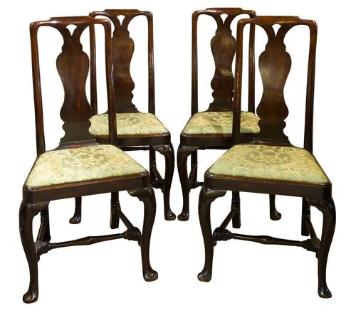 A Fine Set of Four George I, Walnut High Back Chairs (1 of 6) A Fine Set of Four George I, Walnut High Back Chairs (1 of 6)