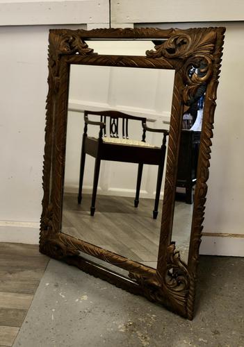 Large Heavily Carved French Oak Gilt Cushion Mirror (1 of 7) Large Heavily Carved French Oak Gilt Cushion Mirror (1 of 7)