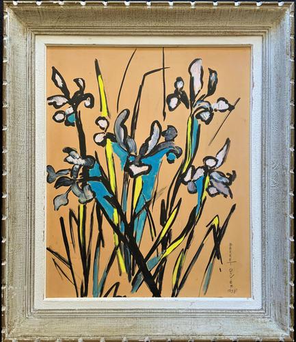 Large Beautiful 1958 Vintage Impressionist Floral Still Life Oil Painting (1 of 12) Large Beautiful 1958 Vintage Impressionist Floral Still Life Oil Painting (1 of 12)