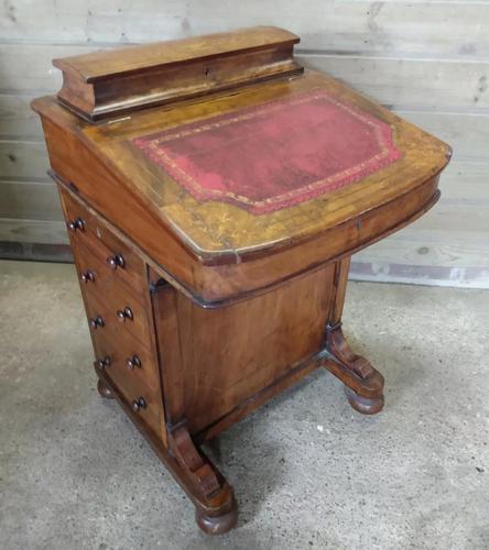 Antique 19th Century Walnut Inlaid Davenport Desk (1 of 11) Antique 19th Century Walnut Inlaid Davenport Desk (1 of 11)