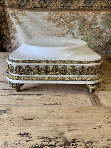 19th Century French White Marble Stand with Ormolu Decoration (1 of 8) 19th Century French White Marble Stand with Ormolu Decoration (1 of 8)