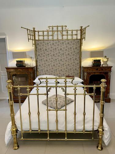 Magnificent Exhibition Quality Antique Victorian Gilded Solid Brass Half Tester Double Bed (1 of 21) Magnificent Exhibition Quality Antique Victorian Gilded Solid Brass Half Tester Double Bed (1 of 21)